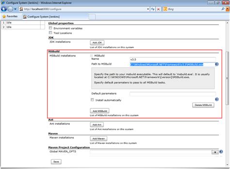 msbuild parameters